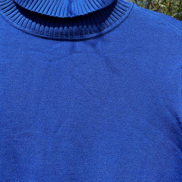 Sweater-royal blue turtle neck - Picture 6 of 7